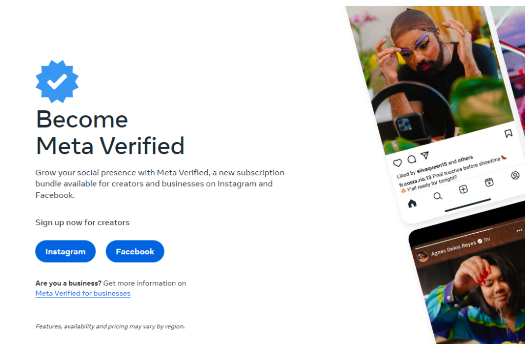 Синяя галочка в Instagram